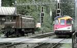 SBB Ae3/6 I Nr.10 700 und Steuerwagen zu RBe 540 in Rorschach am 06.09.1998.