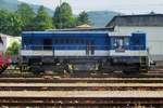Ex-ZSSK 740 649 rangiert am 30 Mai 2015 in Vrutky.
