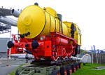 Die ehemalige Dampfspeicherlok der VEB Braunkohlenwerk Erich Weinert, Deuben, eine LKM vom TypFLC, am 02.10.2010 im Technik Museum Speyer.