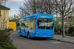 Heckansicht des Wagen 2048 von Typ Van Hool newA330 Fuel Cell, einem der Wasserstoffbusse der WSW.