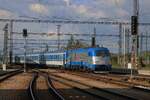 CD 380 010 treft mit ein Rychlyk aus Praha hl.n. am 28 September 2025 in Ceske Budejovice ein.