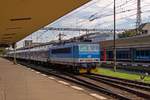 Vermutlich als R 990 von Brno Krlovo Pole kommend erreicht 362 164 Praha-Smchov und rollt nun mit ihrer Wagengarnitur in den Abstellbereich.