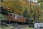 Die Bernina Bahn Ge 4/4 81 erreicht vom Musemsbahnhof Chaulin kommend die Strecke Chamby - Blonay-     24.